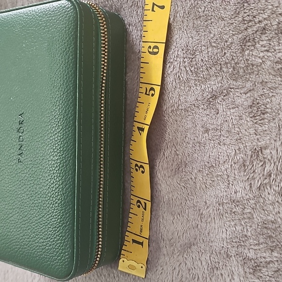 Pandora Green Leather  Jewelry Case Limited Edition Retired - Picture 7 of 7